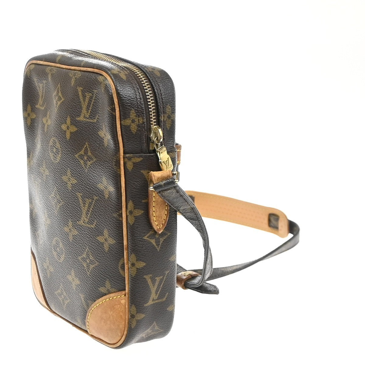 LOUIS VUITTON Danube Shoulder Bag Monogram Leather Brown France M45266 69SA146