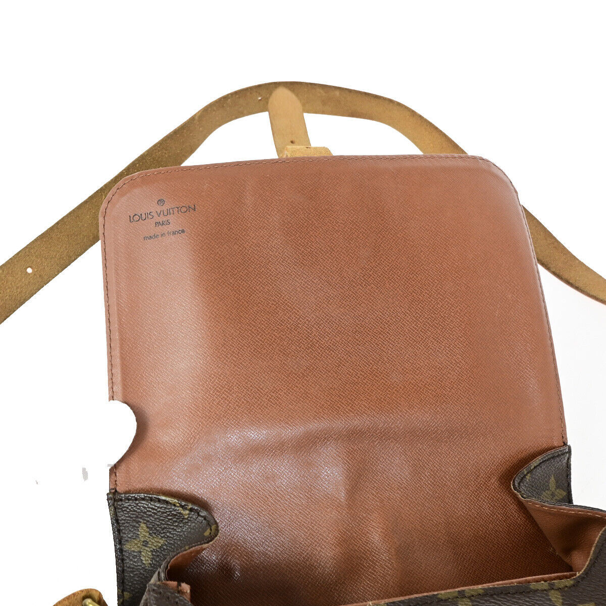 LOUIS VUITTON Cartouchiere MM Shoulder Bag Monogram Leather Brown M51253 88YF145