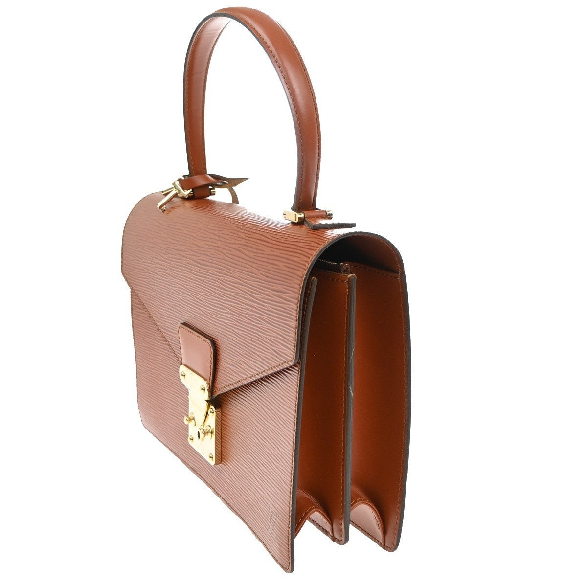 LOUIS VUITTON Concorde Hand Bag Epi Leather Brown Gold France M52133 85CA714