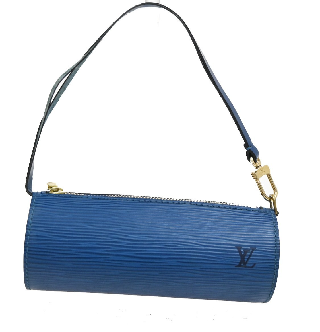 LOUIS VUITTON Soufflot Pouch Mini Hand Bag Bag Epi Leather Toledo Blue 61TA252