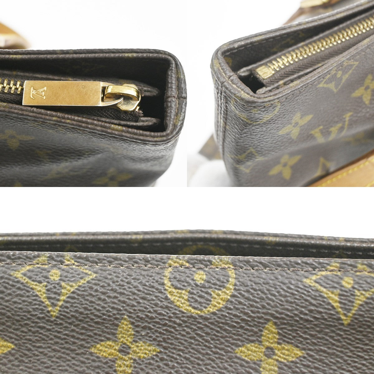 LOUIS VUITTON Cabas Piano Shoulder Bag Monogram Leather Brown M51148 73CA799