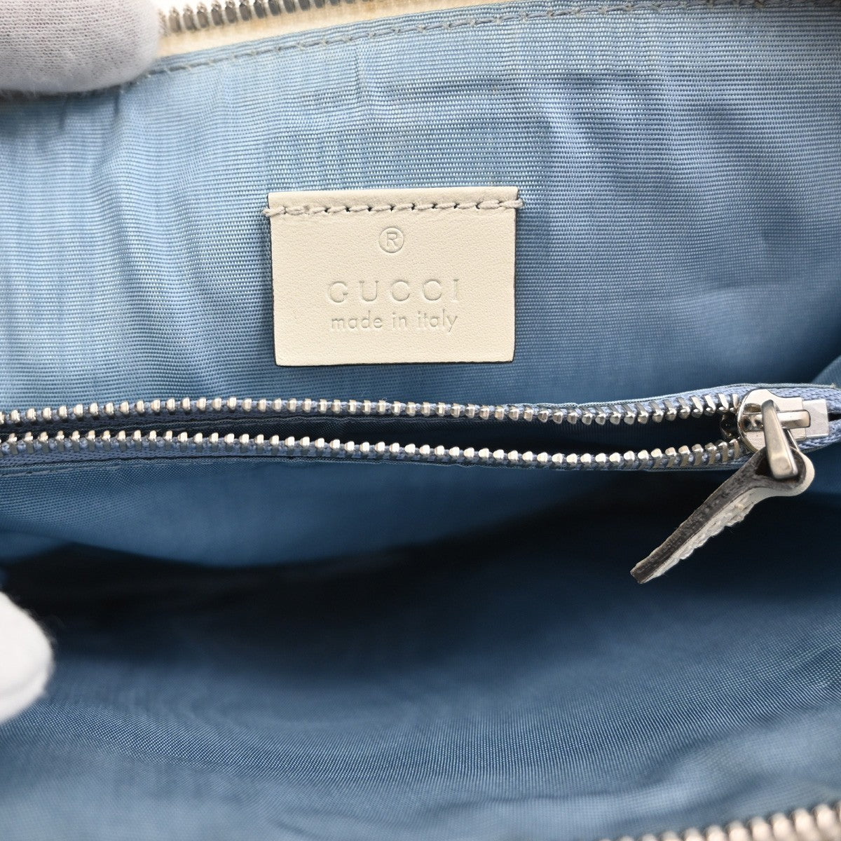 GUCCI Logo SEGA GUCCY Crossbody Mini Shoulder Bag Leather White Italy 73KC839