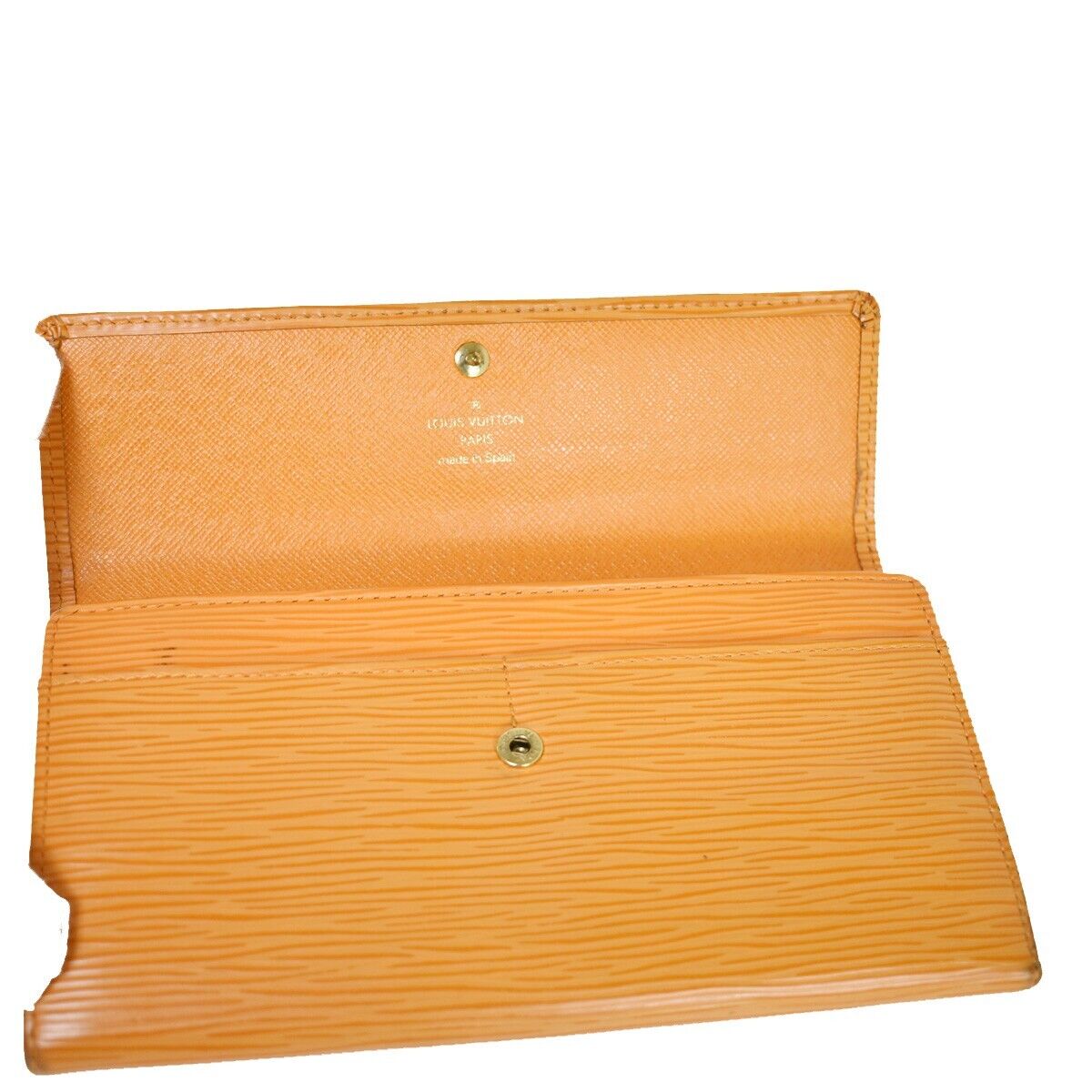 LOUIS VUITTON Credit Long Bifold Wallet Epi Leather Orange M6359H 01YA275