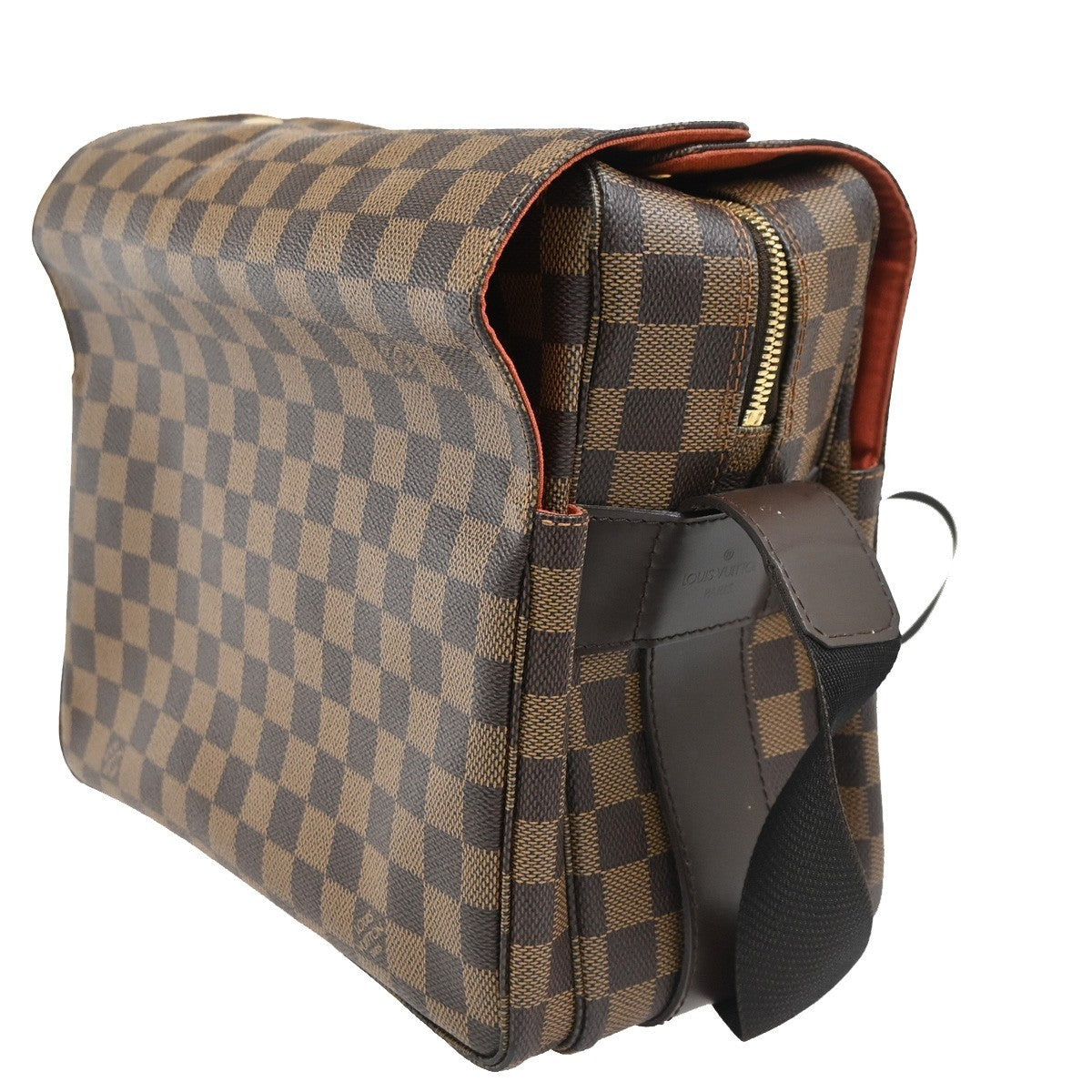 LOUIS VUITTON Naviglio Shoulder Bag Damier Ebene Leather Brown N45255 21TA696