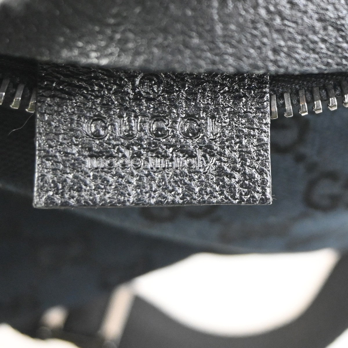 GUCCI Logo GG Pattern Mini Waist Belt Bag Canvas Leather Black SHW Italy 85ZA041