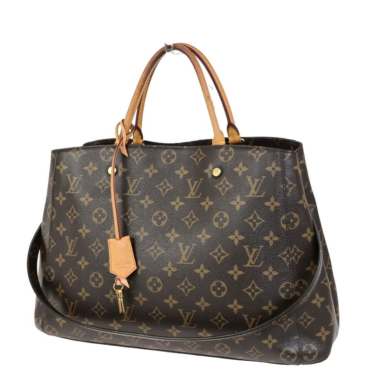 LOUIS VUITTON Montaigne MM Hand shoulder bag Monogram Leather BN M41056 54FB289
