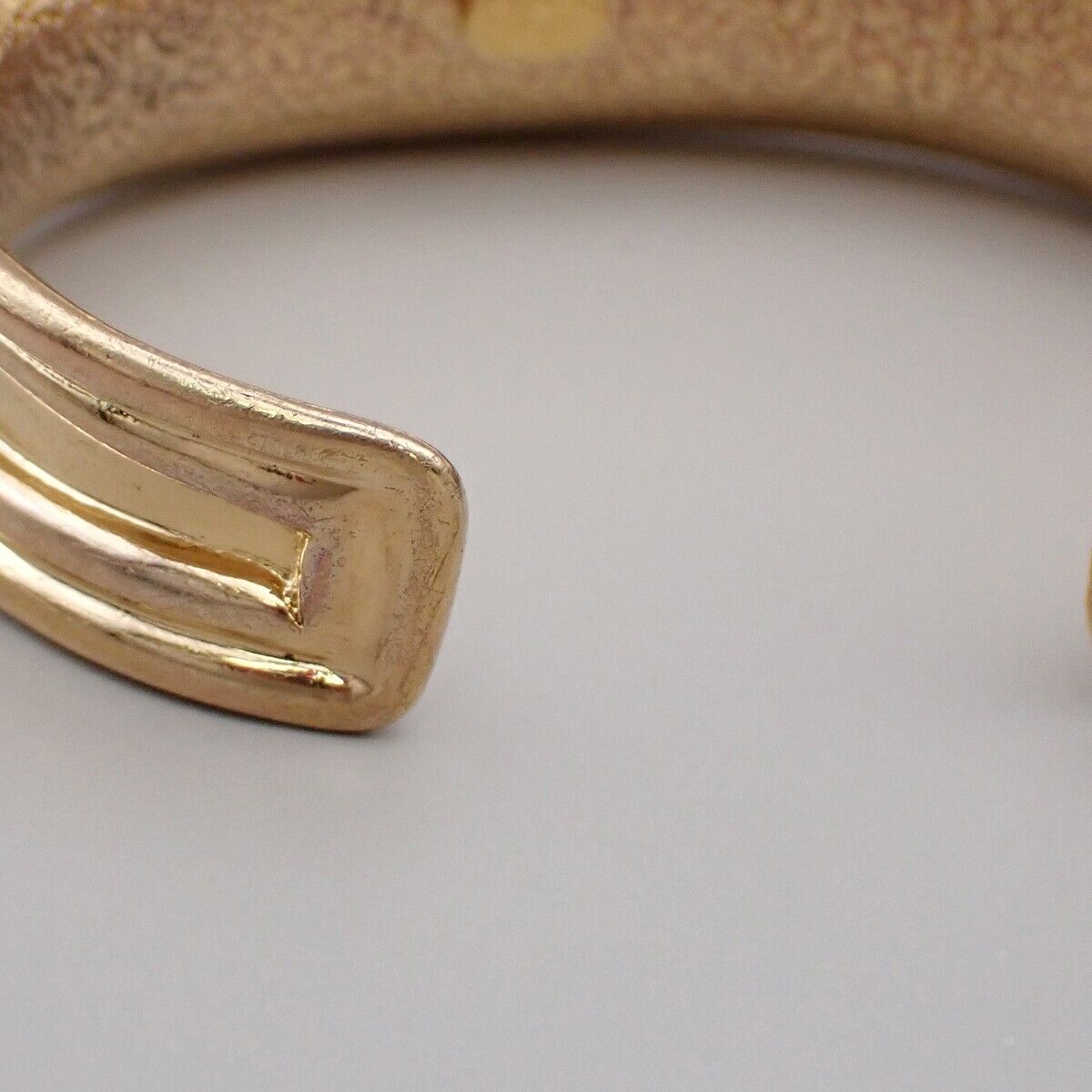CHANEL CC Logo Bangle Bracelet 95A Gold France Accessory 84EC968
