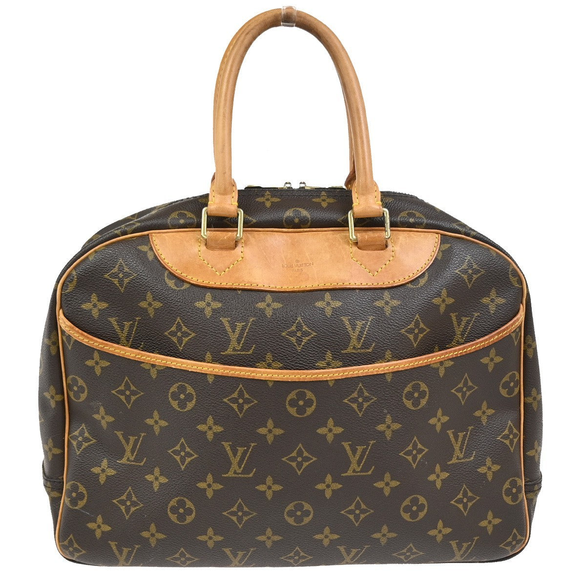 LOUIS VUITTON LV Logo Deauville Hand Bag Monogram Leather Brown M47270 73TA645