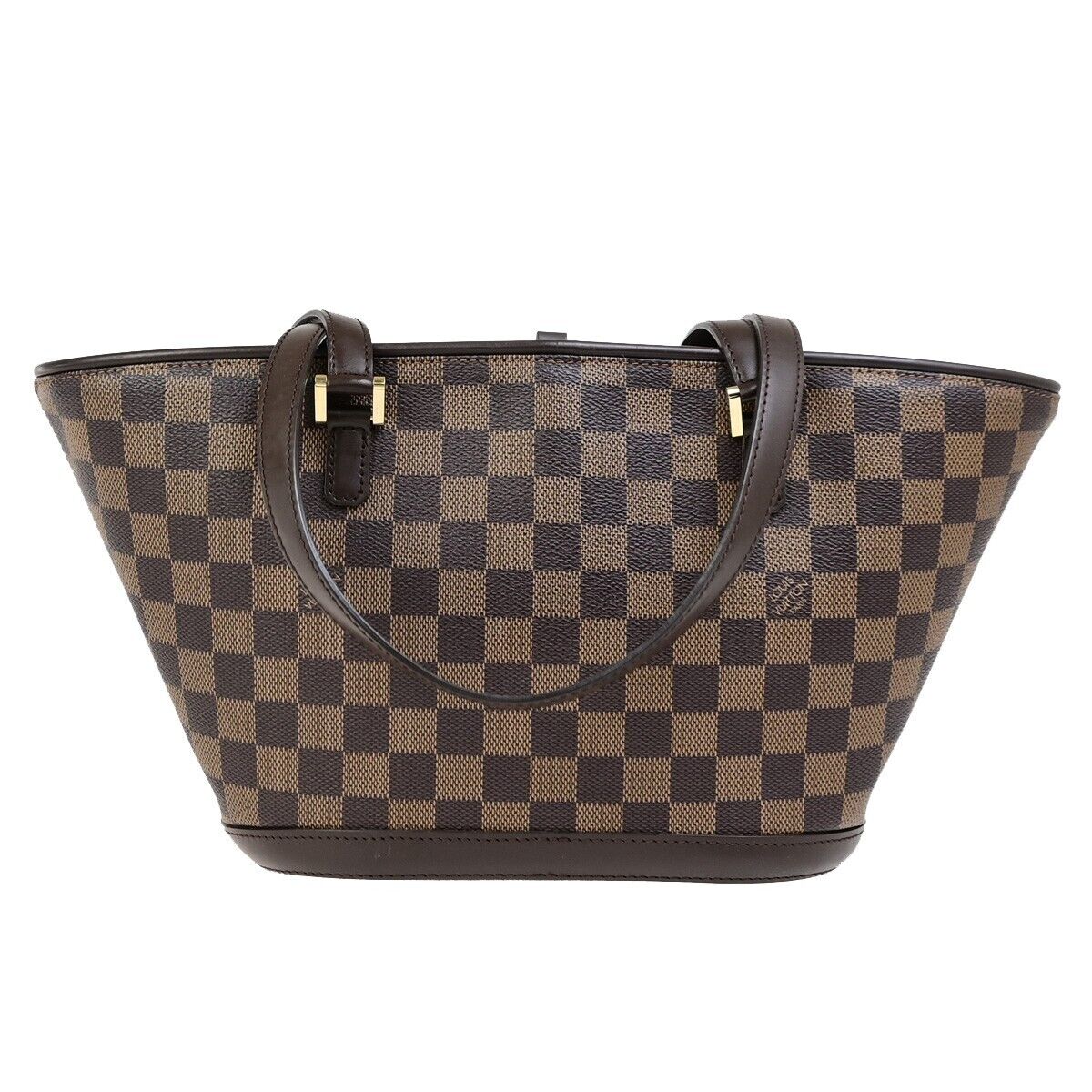 LOUIS VUITTON Manosque PM Shoulder Tote Bag Damier Leather Brown N51121 21EC978