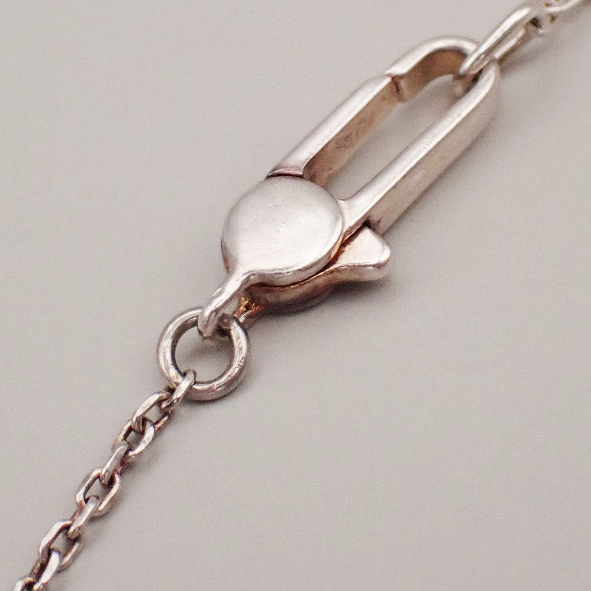 GUCCI Logo Square Plate Necklace Pendant Silver 925 Italy 01KD232