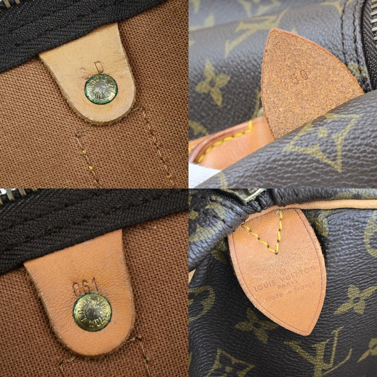 LOUIS VUITTON Keepall 50 Travel Hand Bag Monogram Leather Brown M41426 84ED235