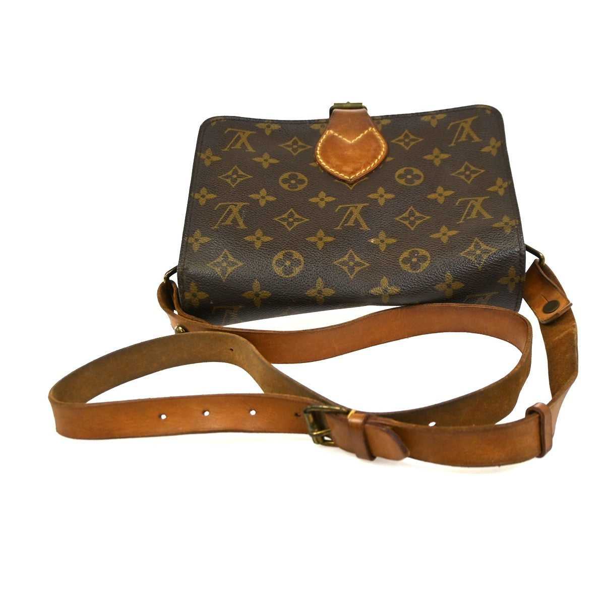 LOUIS VUITTON Cartouchiere MM Shoulder Bag Monogram Leather Brown M51253 30CA972