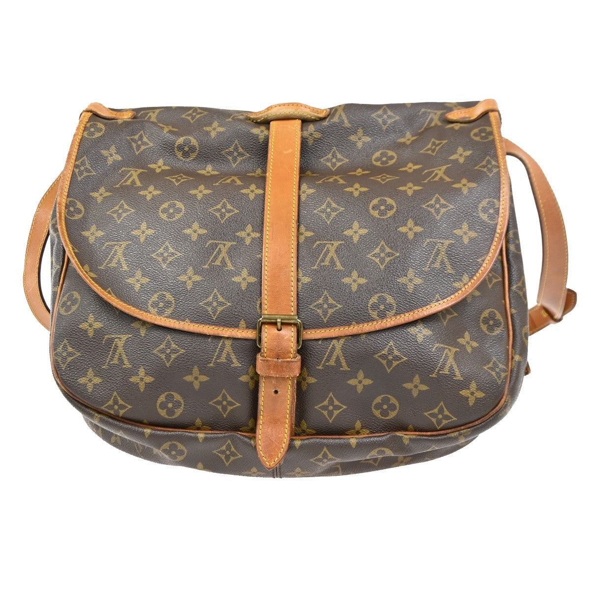 LOUIS VUITTON Saumur 35 Shoulder Bag Monogram Leather BN France M42254 89CA984
