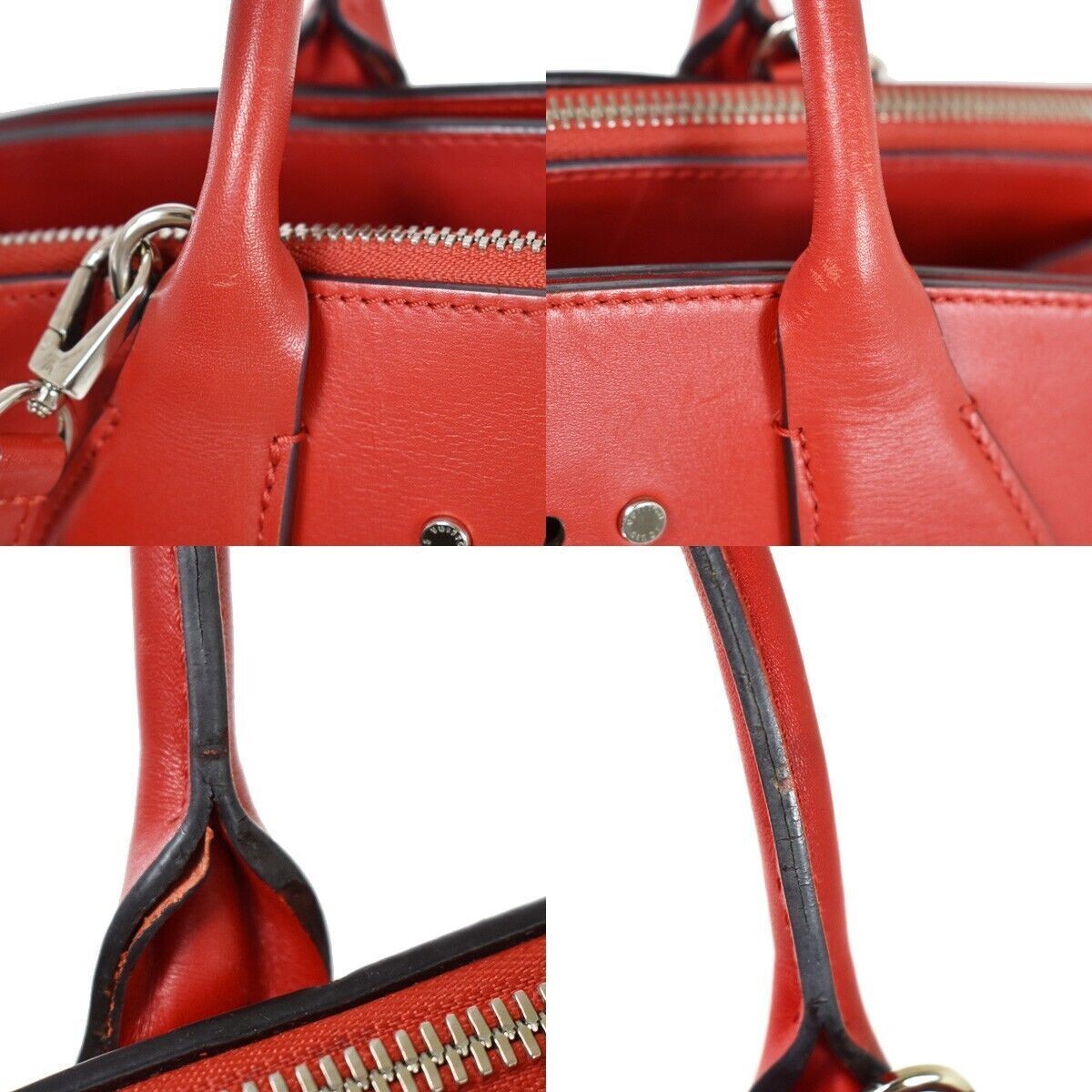 LOUIS VUITTON City Steamer MM 2Way Shoulder Hand Bag Calf Leather Red 686RH107