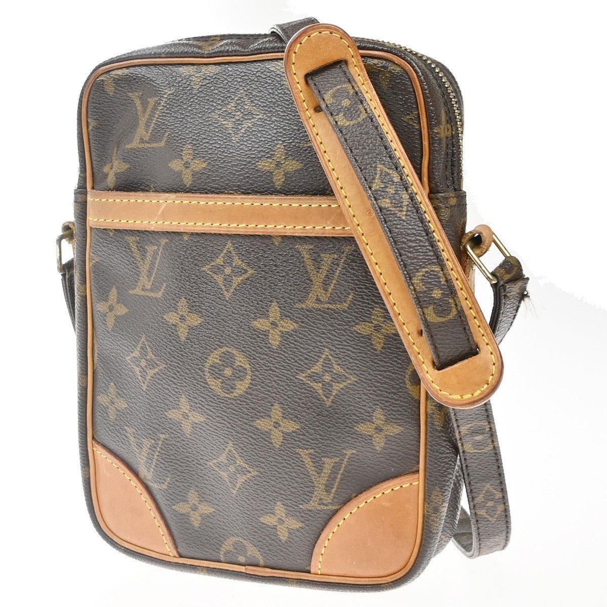 LOUIS VUITTON Danube Shoulder Bag Monogram Leather Brown France M45266 83KC783