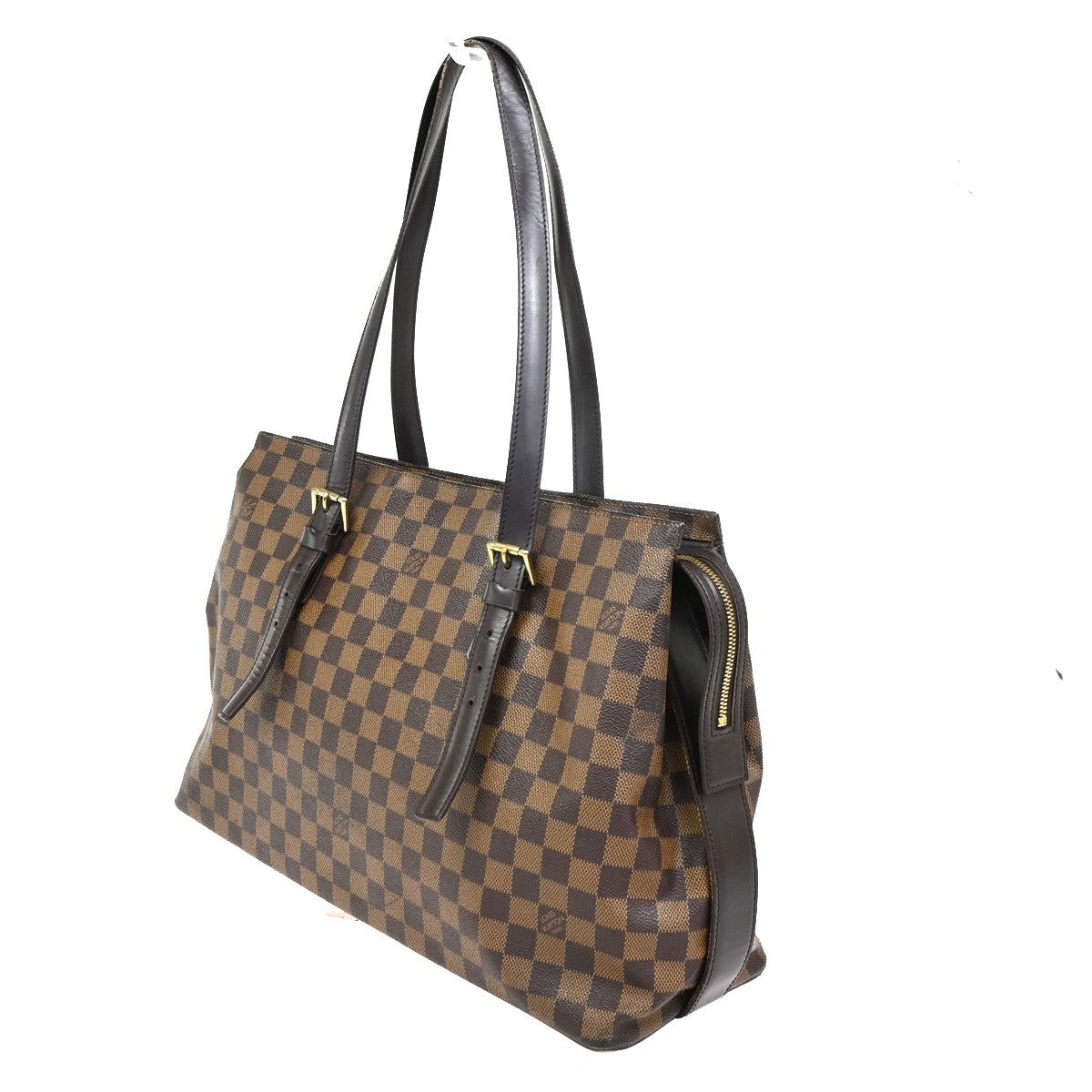 LOUIS VUITTON Chelsea Shoulder Tote Bag Damier Ebene Leather BN N51119 85CA791