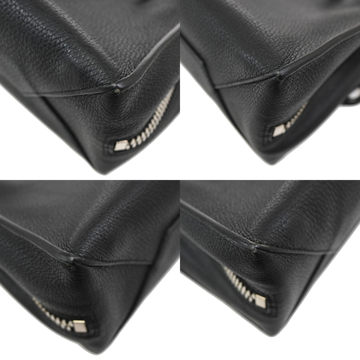 BALENCIAGA Paper Mini Shoulder Hand Bag Leather Black SHW Mirror 46RL476