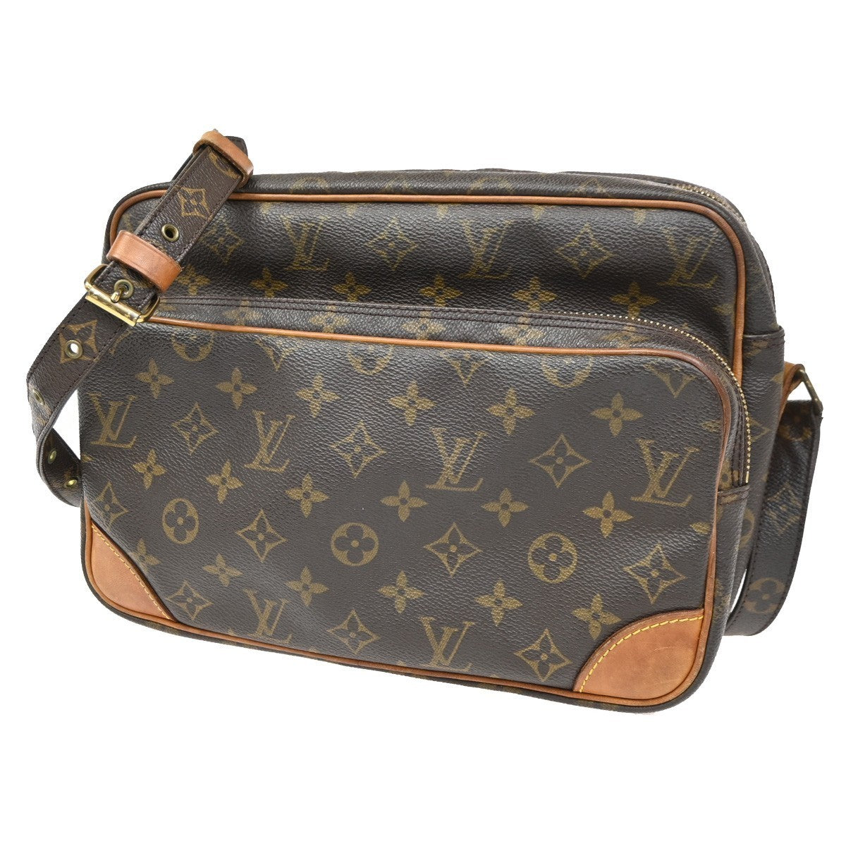 LOUIS VUITTON Nile Crossbody Shoulder Bag Monogram Leather Brown M45244 30CA617