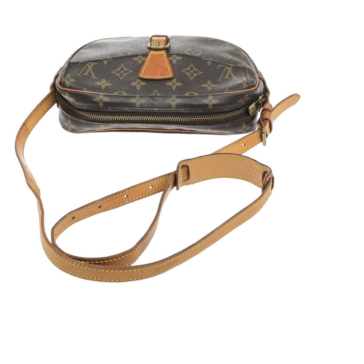 LOUIS VUITTON Jeune Fille PM Shoulder Bag Monogram Leather Brown M51227 38YJ226