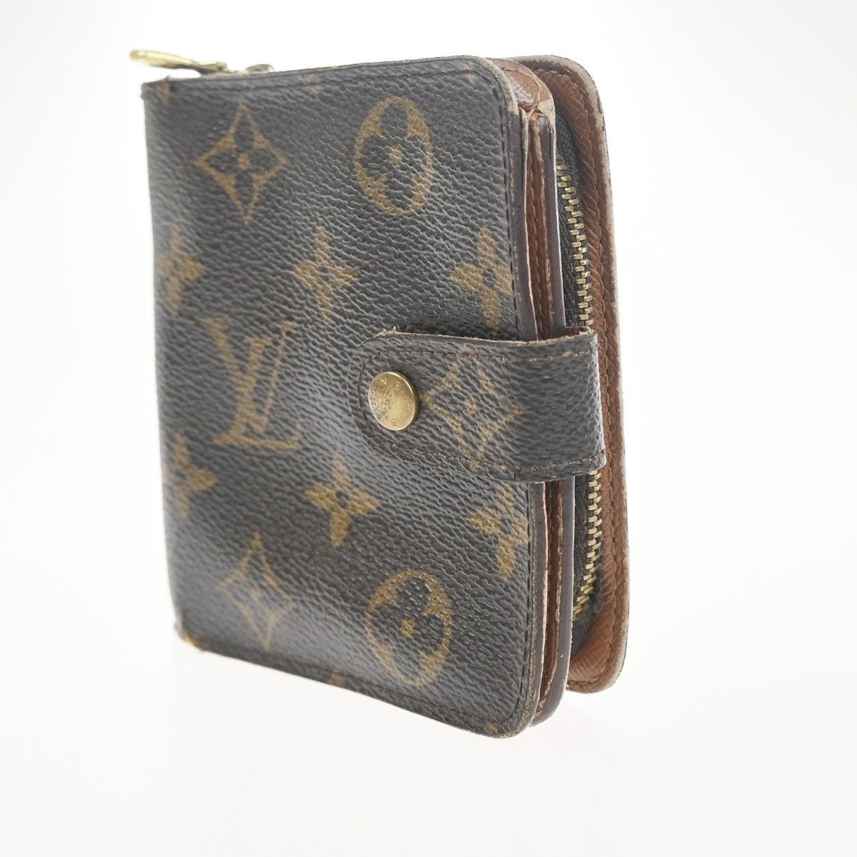LOUIS VUITTON LV 2 Set Credit Compact Zip Wallet Monogram Leather BN 02KC753