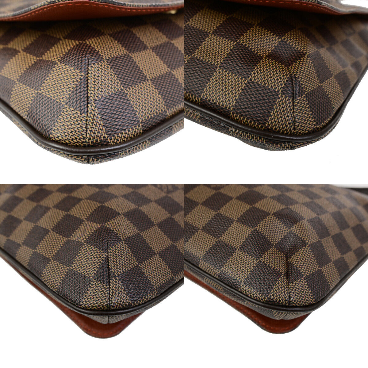 LOUIS VUITTON Musette Shoulder Bag Damier Ebene Leather Brown N51302  90SJ504
