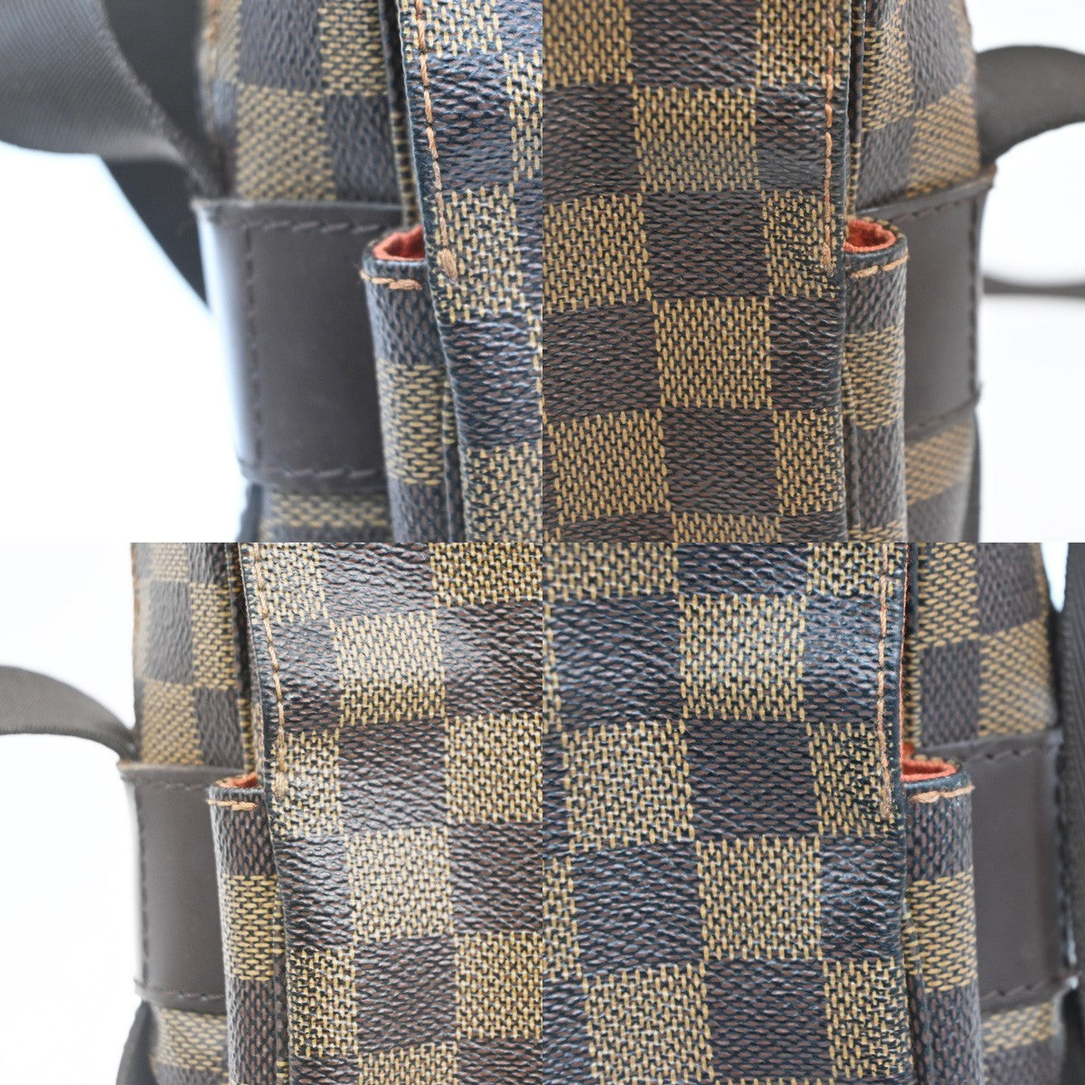 LOUIS VUITTON Naviglio Shoulder Bag Damier Ebene Leather Brown N45255 73CA734