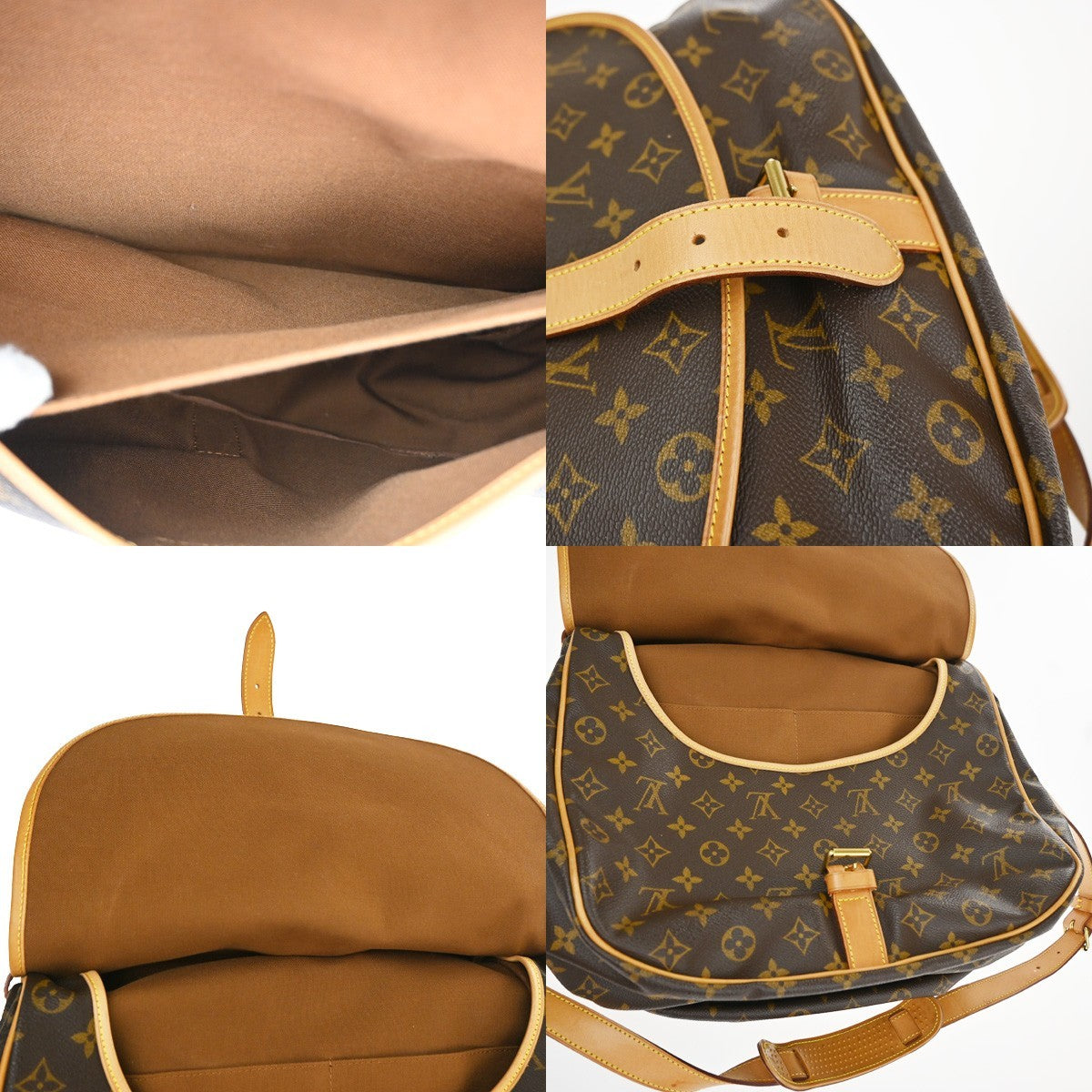LOUIS VUITTON Saumur 35 Shoulder Bag Monogram Leather BN France M42254 28YJ105