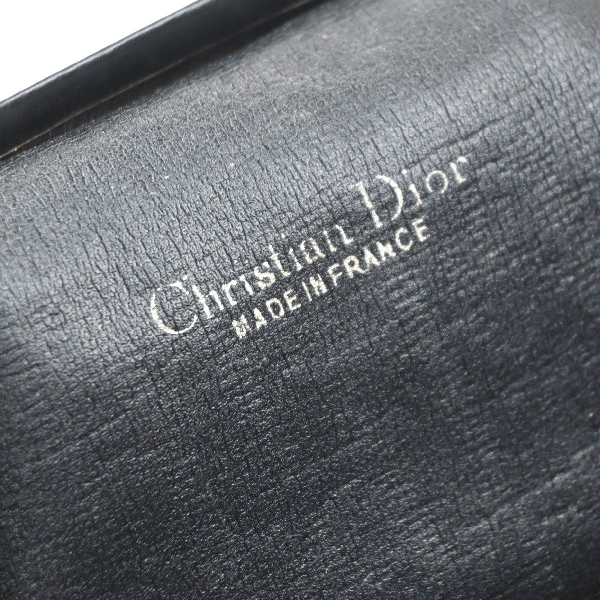 CHRISTIAN DIOR Trotter Chain Shoulder Bag Canvas Leather Blue France 64MA652