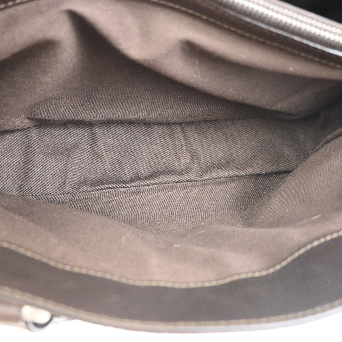 CELINE Logo Boogie Stitch Detail Hand Tote Bag Leather Brown GHW Italy 35ZA347
