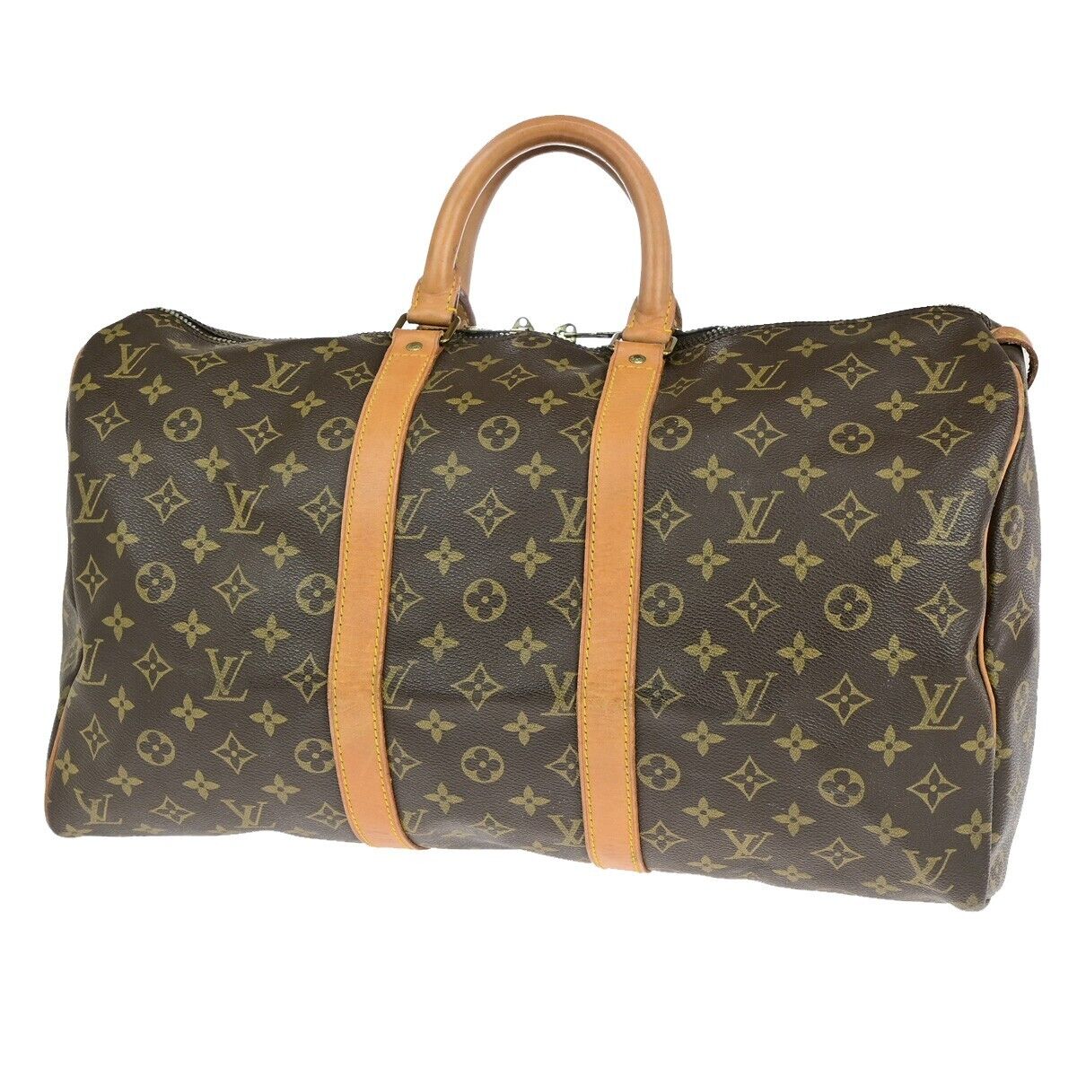 LOUIS VUITTON Keepall 45 Travel Hand Bag Monogram Leather Brown M41428 77ED140