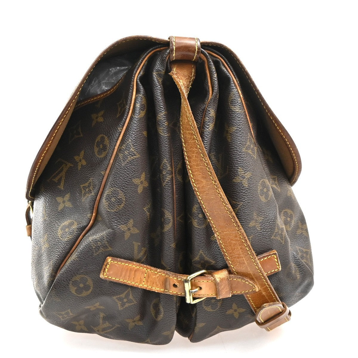 LOUIS VUITTON Saumur 35 Shoulder Bag Monogram Leather BN France M42254 35YH930
