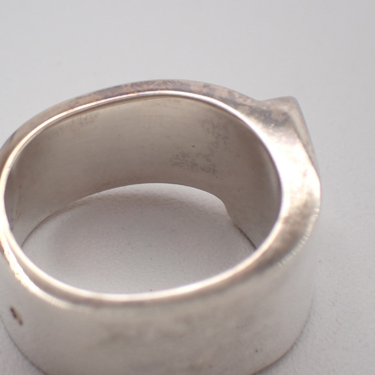 HERMES H Logo Candy Ring Size 53 Silver Ag 925 Red Accessory 32RP016