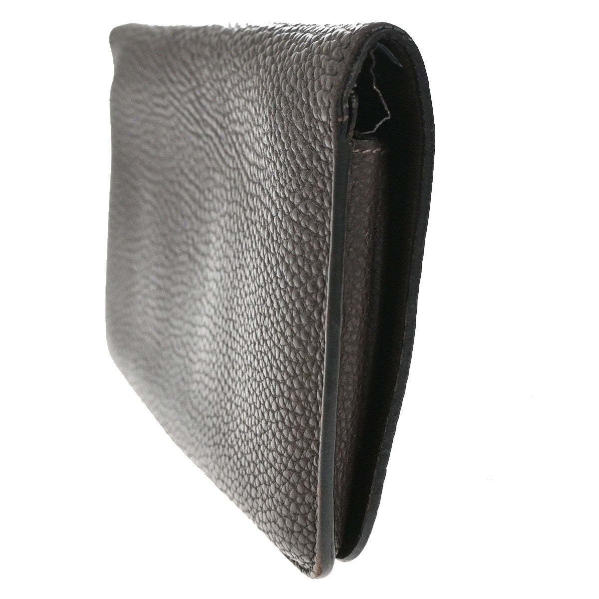 HERMES Logos Dogon GM Long Bifold Wallet Togo Leather Brown GHW 86YH814