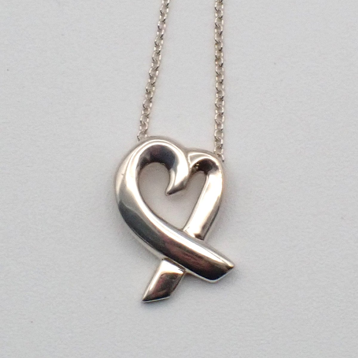 Tiffany & Co. Loving Heart Necklace Paloma Picasso Ag 925 Silver 05CA076
