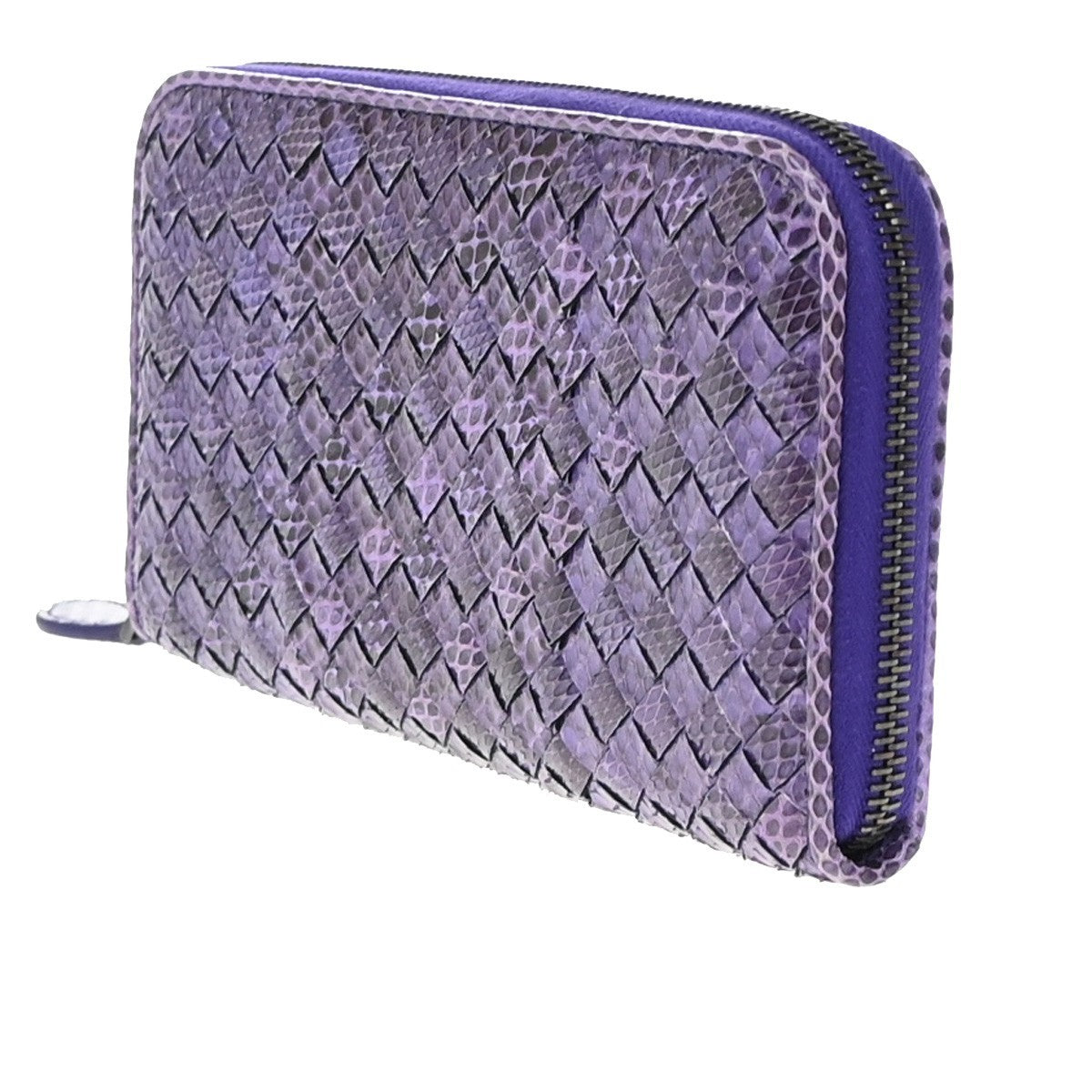 BOTTEGA VENETA Intrecciato Zip Around Long Wallet Embossing Leather PE 33EF667
