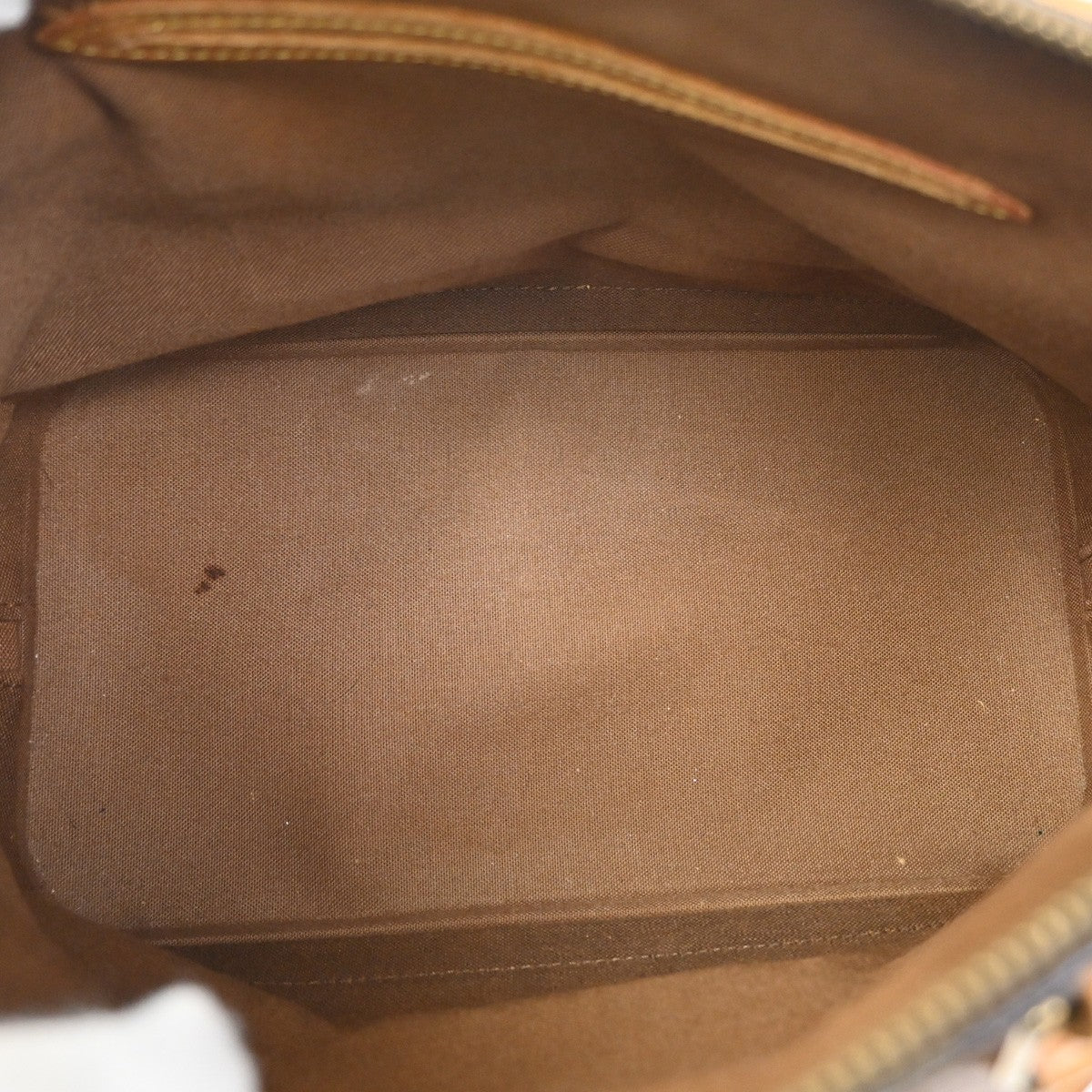 LOUIS VUITTON LV Logo Alma Hand Bag Monogram Leather Brown France M51130 34ZA049