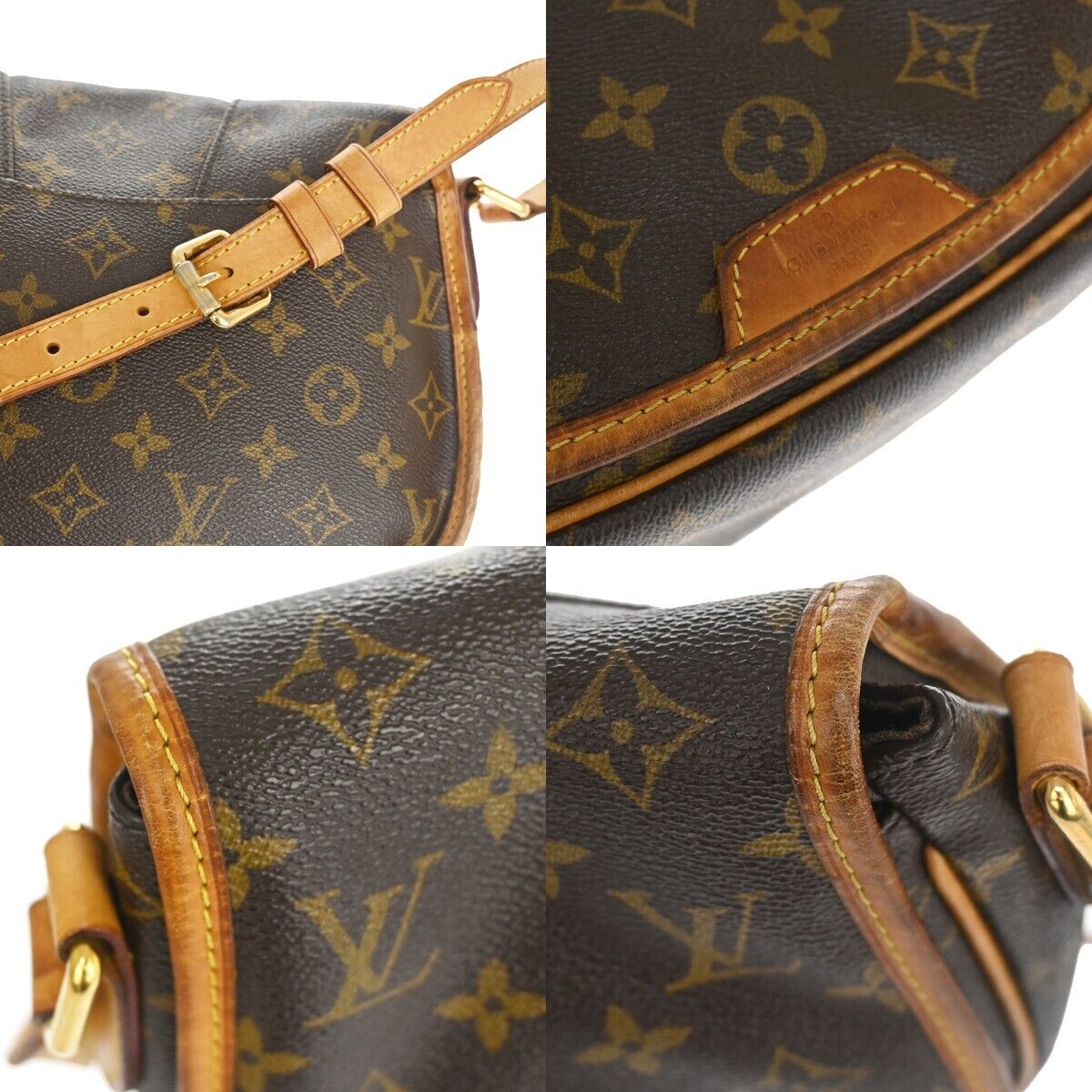 LOUIS VUITTON Menilmontant PM Shoulder Bag Monogram Leather BN M40474 72ED306