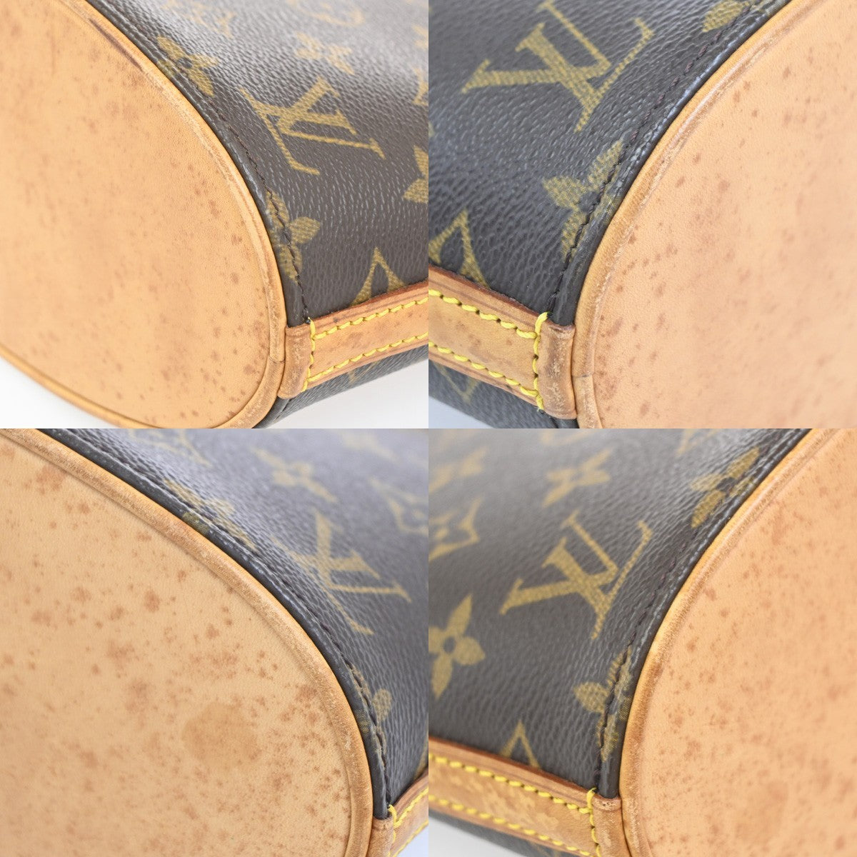 LOUIS VUITTON Logo Drouot Shoulder Bag Monogram Leather Brown M51290 78KC728