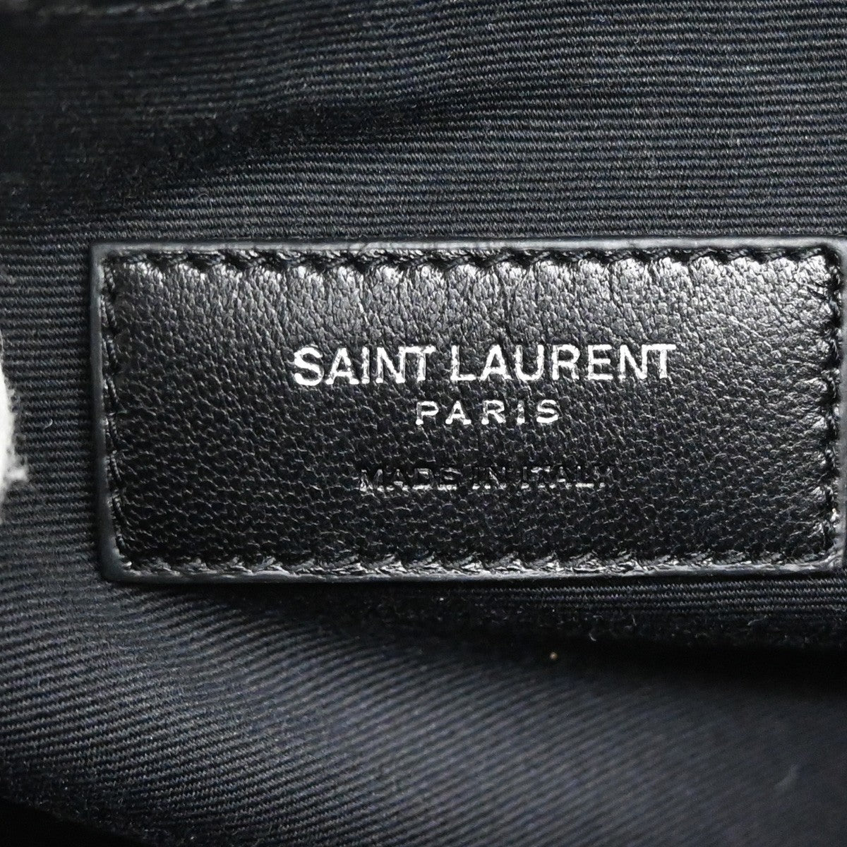 SAINT LAURENT YSL Logo LouLou Backpack Bag Leather Black SHW Italy 652LC599
