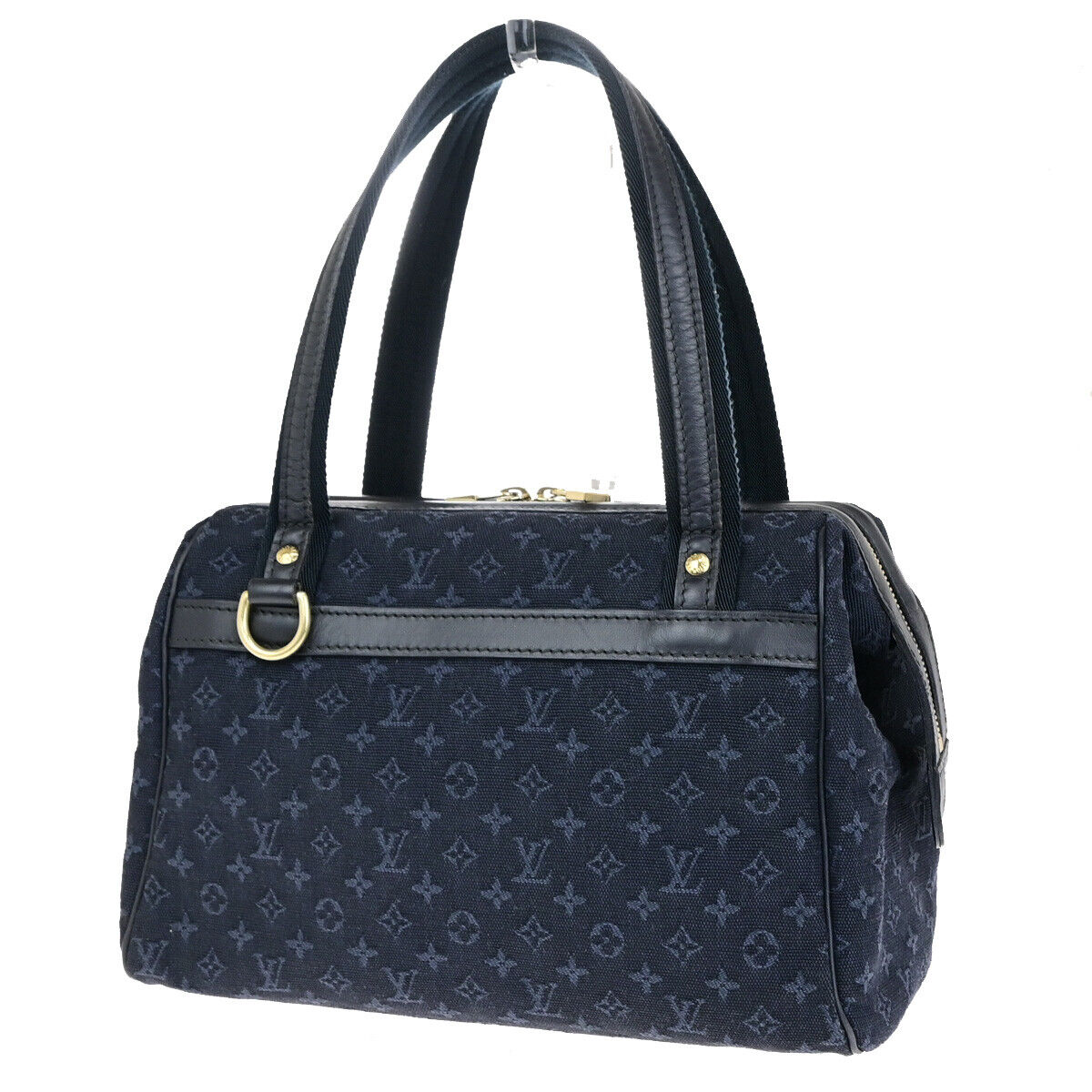 LOUIS VUITTON Josephine PM Hand Bag Monogram Mini Canvas Blue M92414 77YG590