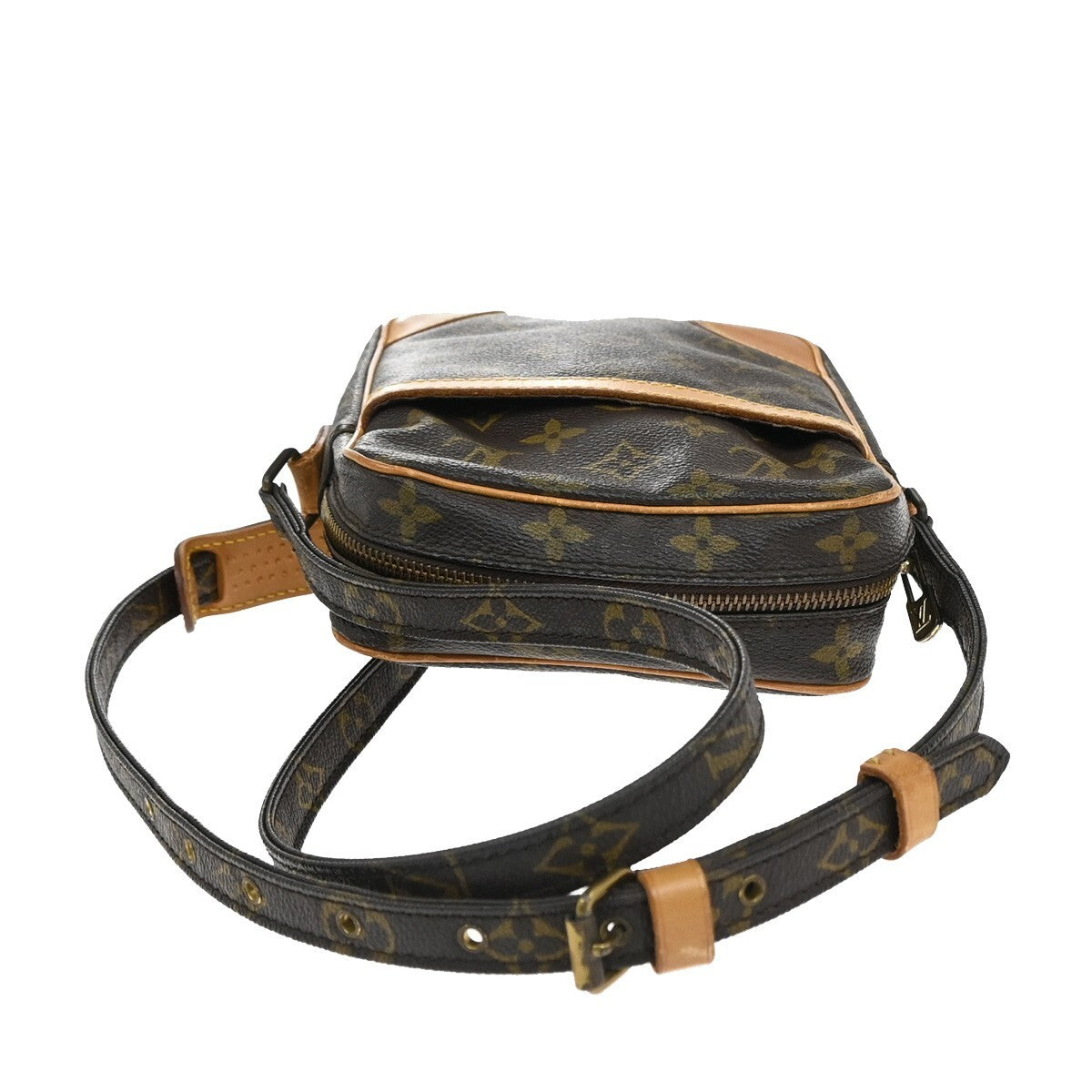 LOUIS VUITTON Danube Shoulder Bag Monogram Leather Brown France M45266 80EE553