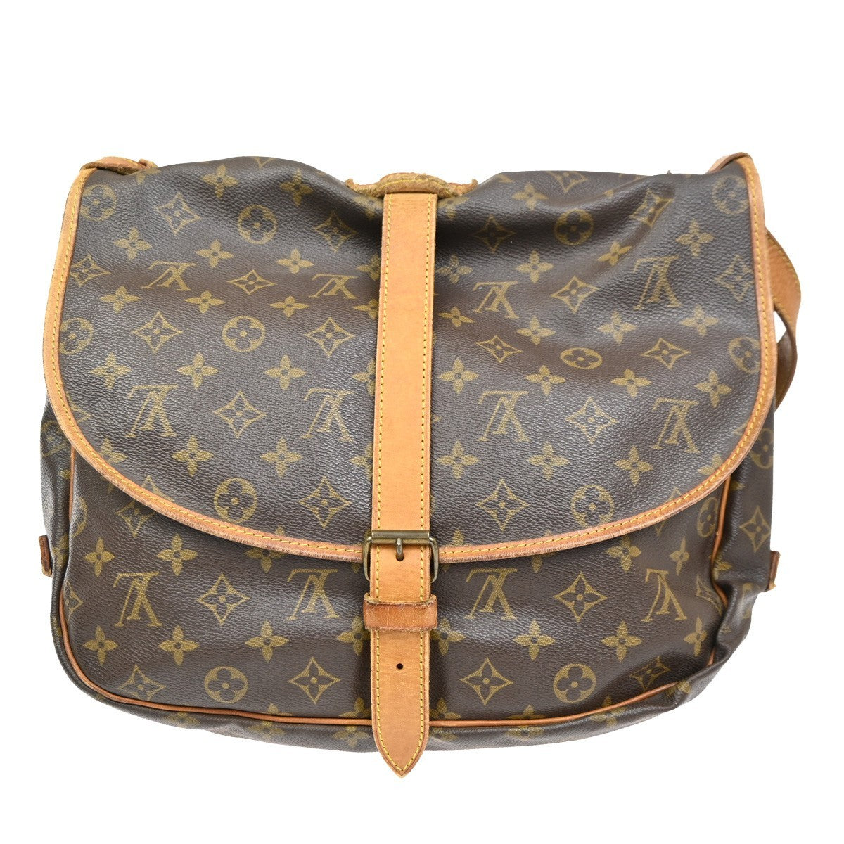 LOUIS VUITTON Saumur 35 Shoulder Bag Monogram Leather BN France M42254 87KC668
