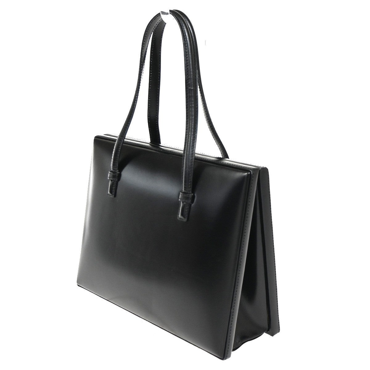 LOEWE Logo Shoulder Handbag Leather GHW Black Spain 76KC372