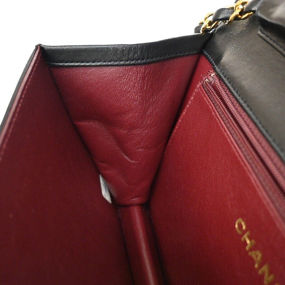CHANEL CC Matelasse 23 Full Flap Chain Shoulder Bag Leather Black GHW 889RF068