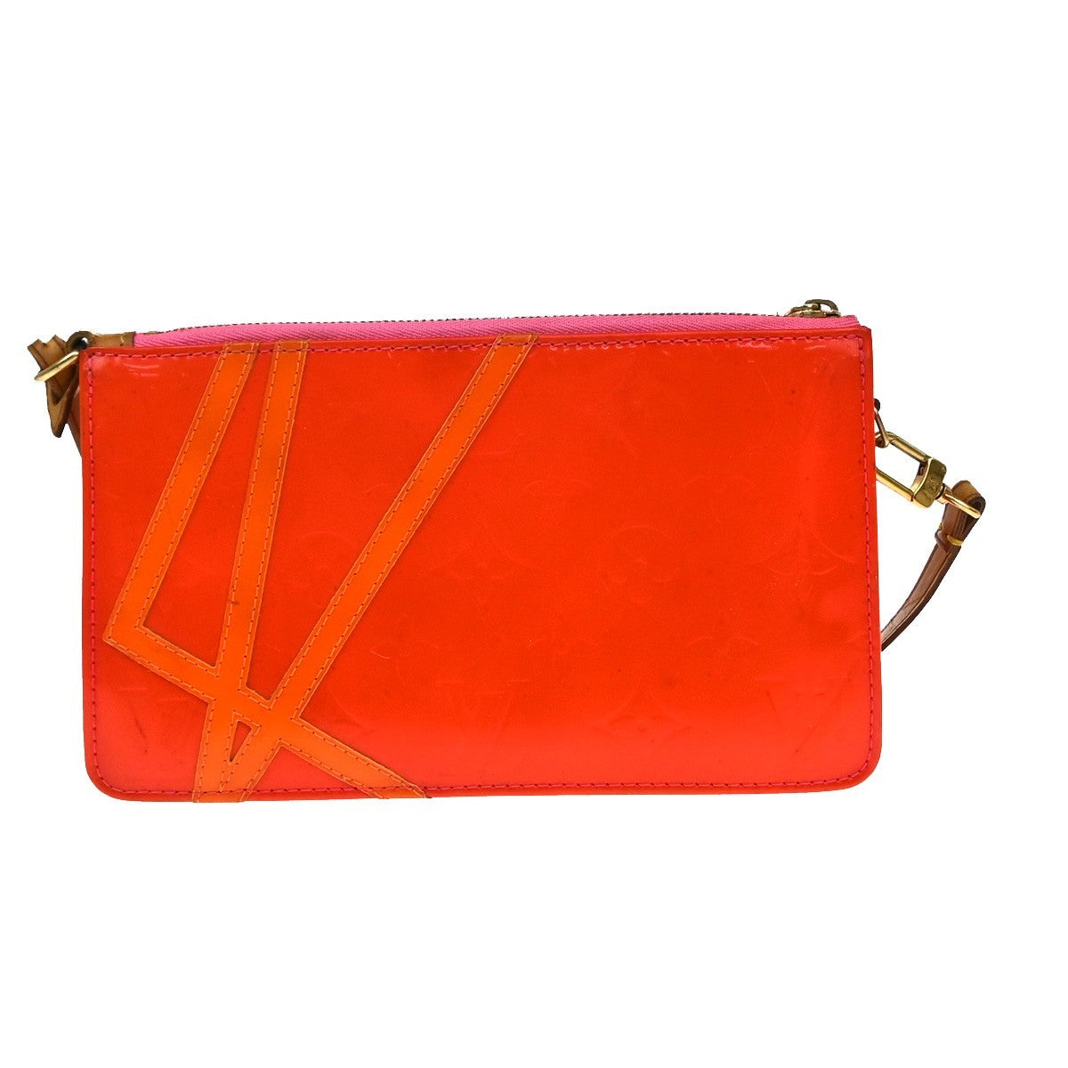 LOUIS VUITTON Lexington Hand Bag Monogram Vernis Fluo Orange M91906 62YJ200