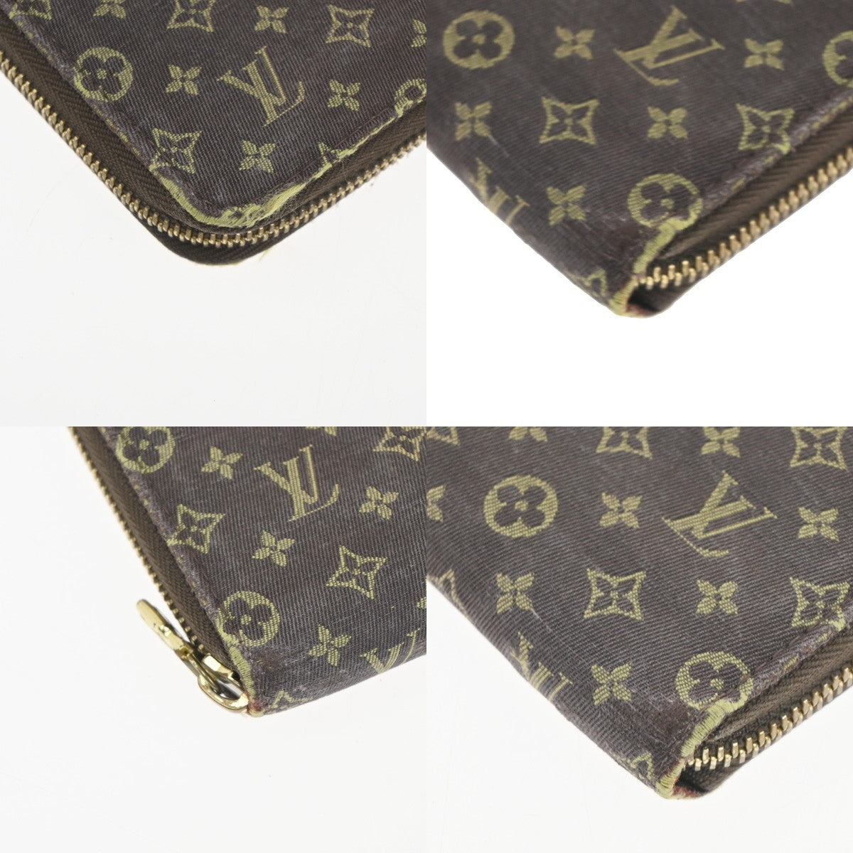 13.Live LOUIS VUITTON 3 Set Bifold Wallet Canvas Monogram Idylle Leather 66KC398
