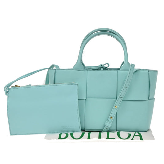 BOTTEGA VENETA Cassette Intrecciato 2Way Shoulder Hand Bag Leather Blue 620RP103