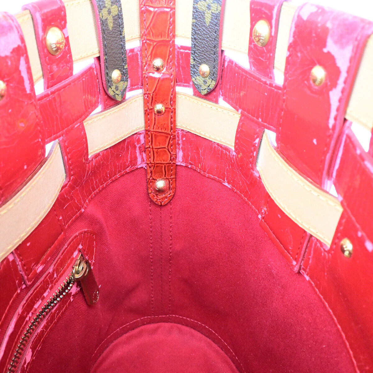 LOUIS VUITTON Neo Bucket Shoulder Bag Monogram Ruby Leather BN RD M95613 81YG627