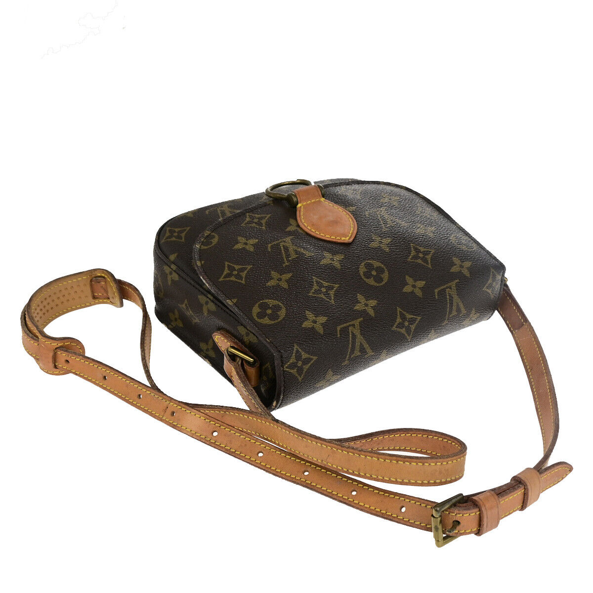 LOUIS VUITTON Saint Cloud MM Shoulder Bag Monogram Leather Brown M51243 80YG517