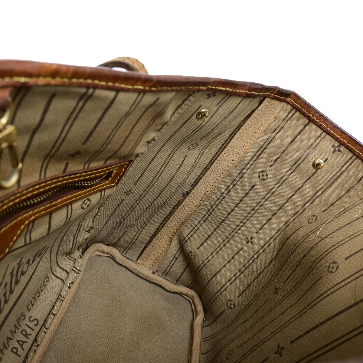 LOUIS VUITTON Neverfull PM Shoulder Tote Bag Monogram Leather BN M40155 18SJ452